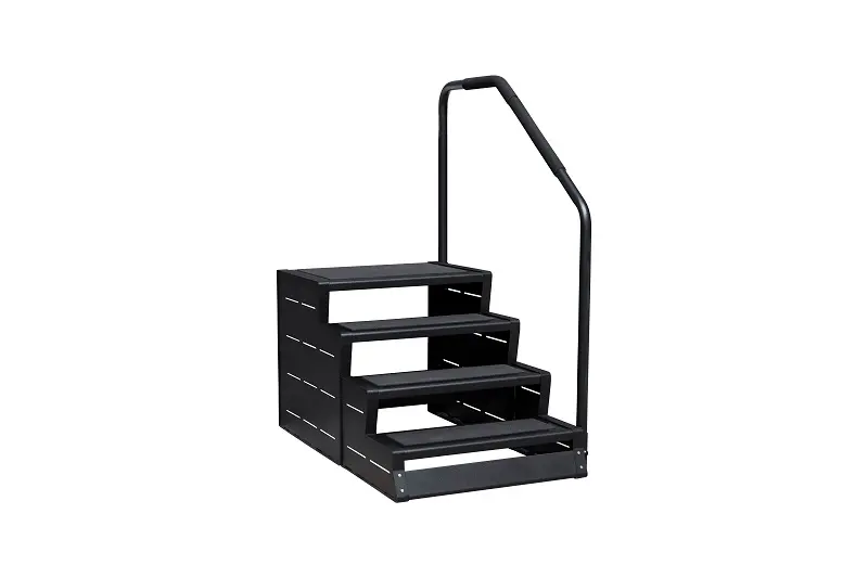 Wellis spa steps with handrail