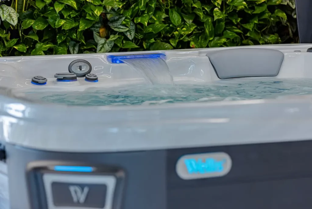 Picture of a Wellis hot tub for the article about finding where to test hot tubs for sale near me.