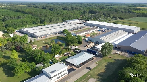 Wellis hot tub manufacturing plant in Hungary