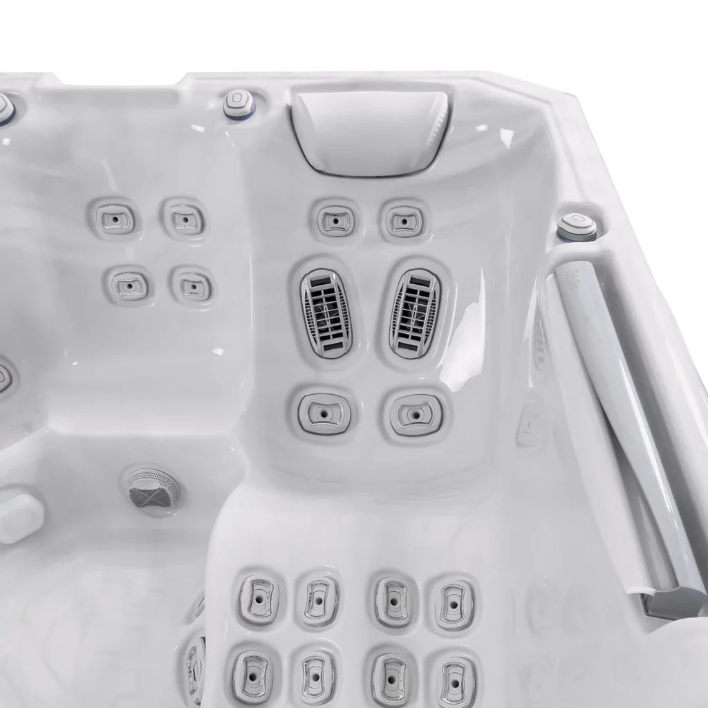 Atlas Life 6-Person Hot Tub Lounger with massage jets.