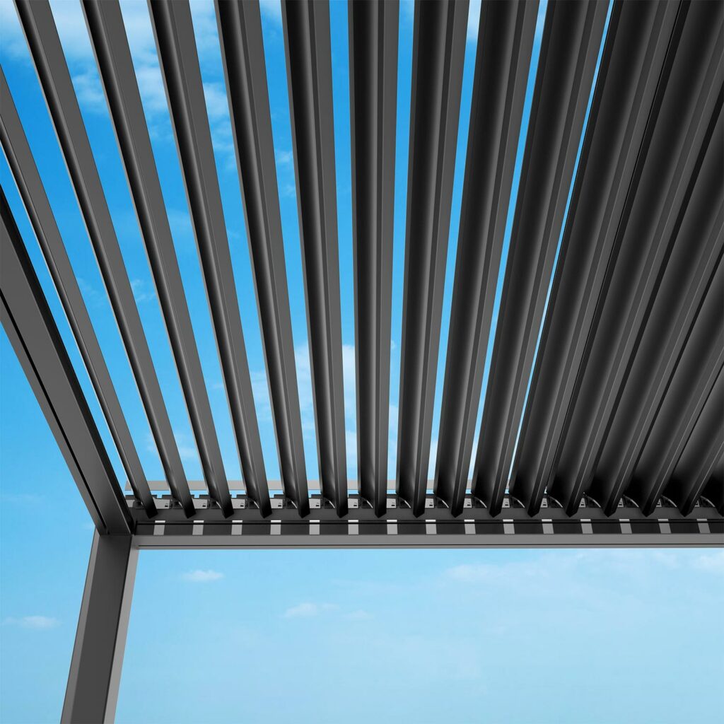 Wellis Motoinflex pergola detail