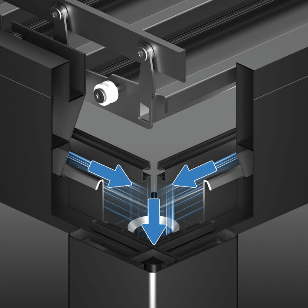 Wellis Motoinflex pergola detail